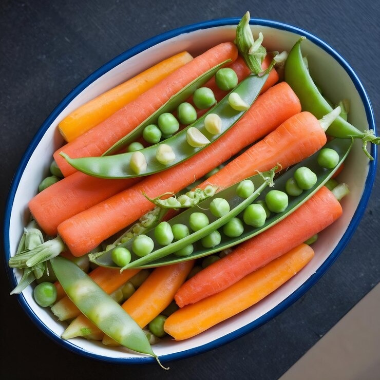 imgi_32_oval-dish-rainbow-carrots-peas-pea-pods-against-light-background_1387404-14621